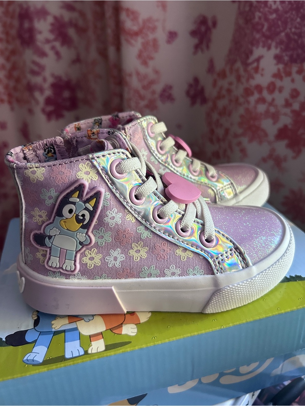 Ground Up Sparkly Bluey Kids Shoes Soze 8